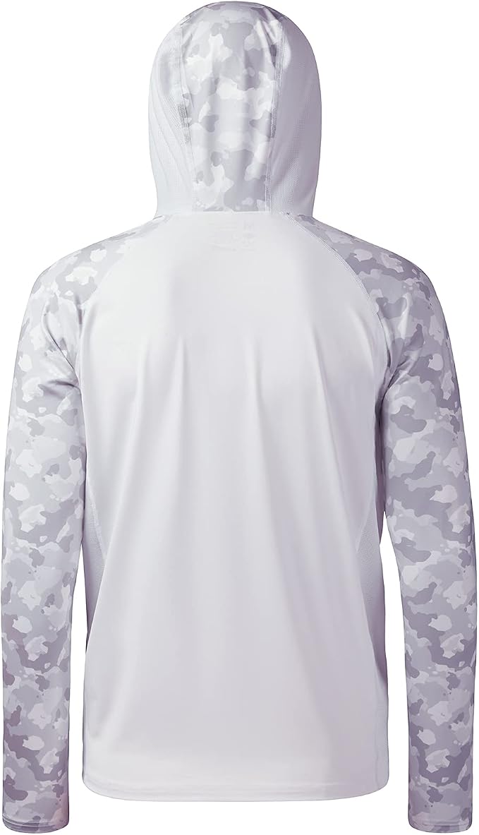 BASSDASH Men’s UPF 50 Performance Fishing Shirt Cooling Hoodie Camo Long Sleeve FS17M