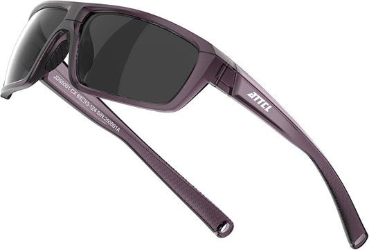 ATTCL Polarized Sunglasses Men for Fishing: UV Protection Lightweight TR90 Sports Wrap Sun Glasses Driving Golf Running