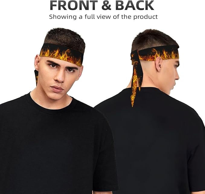 Sports Tie Headbands for Men Women, Adjustable Ninja Karate Head Band Headband for Basketball, Running, Tennis, Yoga