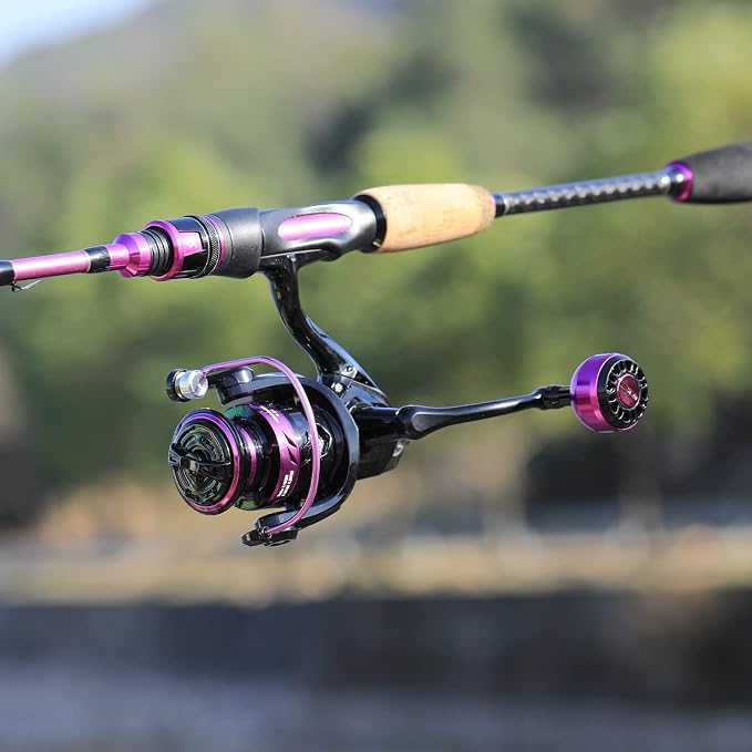 Sougayilang Spinning Combo, Medium Heavy Fishing Pole and 2000 Spinning Reel Set, Fishing Rod and Reel Commbo for Bass Fishing Tackle