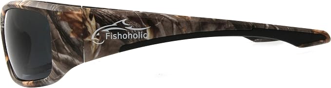 Fishoholic Polarized Bi-Focal Fishing Sunglasses with Reader Magnification (1.5x, 2.0x, 2.5x Options) and UV400 Protection