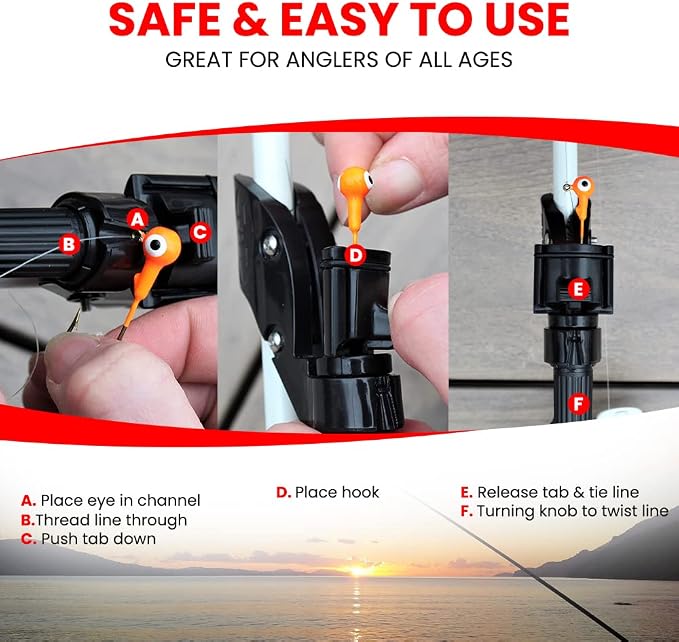 Twist N Tie Fishing Knot Tying Tool for Quicker Rigging in Any Condition - Easy & Safe Fishing Tools Knot Ideal for Kids and Grandparents - Fishing Accessories Line, Fishing Knot Tool - Uni Knot Tool