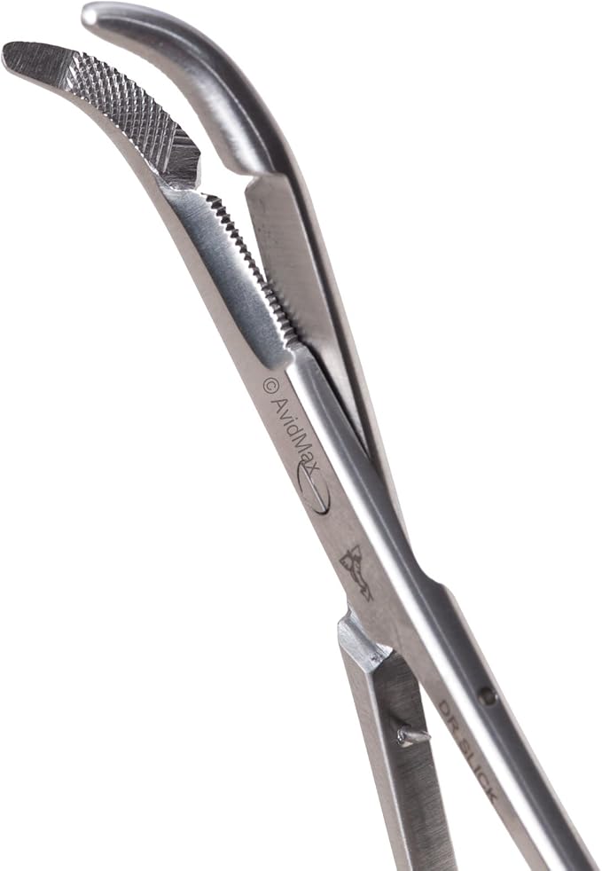 Dr. Slick Scissor Clamp, 6-1/2", Gold Loops, Curved, 1/2