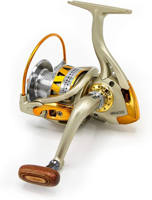 Rite Angler Fishing Reel Smooth Lightweight w/Collapsible Handle Spinning Reel