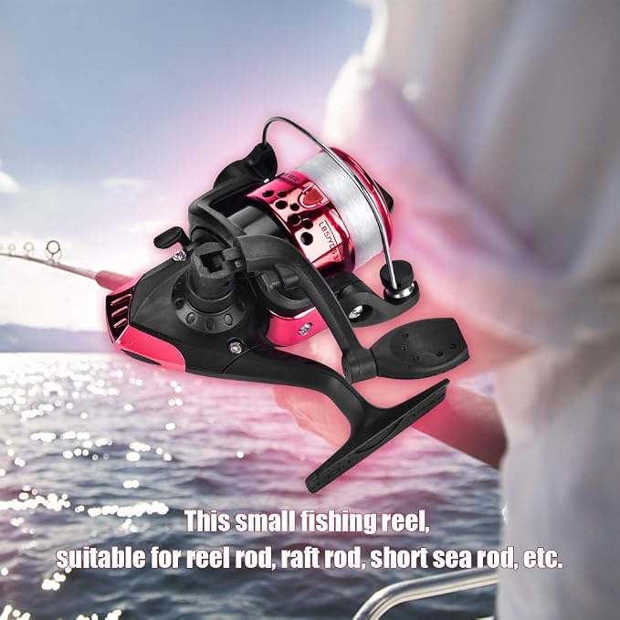 OUKENS Fishing Reel, 3 Colors Freshwater Plastic Plating Lightweight Spinning Fishing Reel Tackle Accessory
