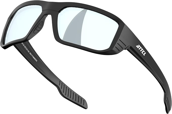 ATTCL Sports Polarized Sunglasses for Men: Ultra-Light Wrap Around TR90 Frame UV400 Protection for Fishing Driving Shooting