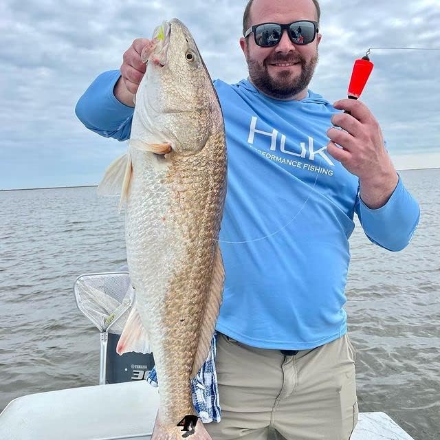 Four Horsemen Boom Boom Shrimp Plastic Bait Made in USA Saltwater Fishing Lures for Speckled Trout, Redfish - 1/8 Deathgrip Jighead Hook - Contains 2 Swimbaits