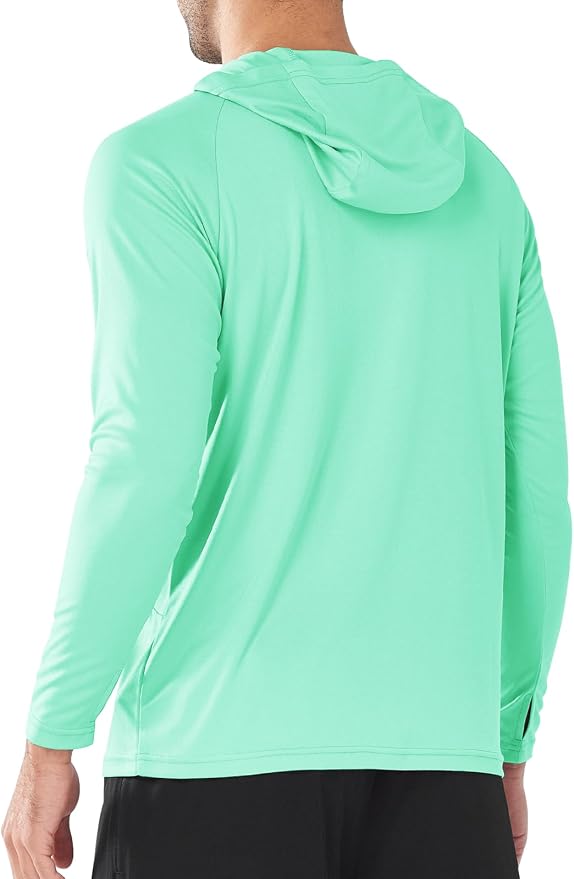 NORTHYARD Men's UPF 50+ Rash Guard Hoodie Long Sleeve Sun Protection Shirt Fishing Swim Beach Hiking Quick Dry Lightweight
