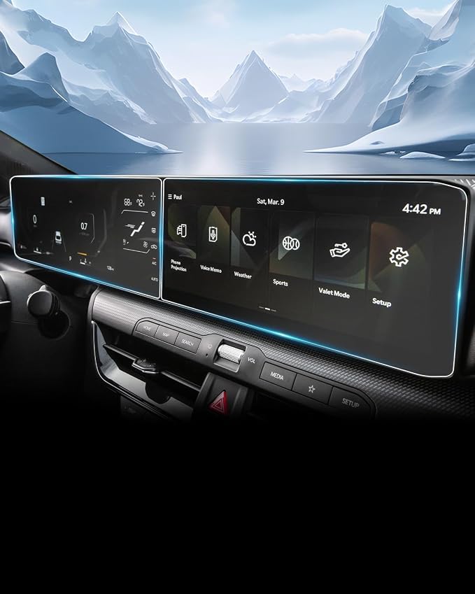 2026 Kia K5 GT Line Screen Protector Antiglare for 2025 2026 Kia K5 (LXS, GT-Line, GT, EX) 12.3" Infotainment & instrument Cluster Split Screen Saver for 2025 Kia K5 GT Line Accessories Nano 4 Pack