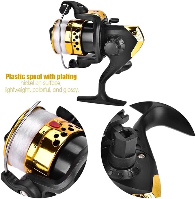 Fishing Reels Baitcasting Fixed Spool Reel Powerful Carp Fishing Reel Spinning 5.2: 1 Gear Ratio Fishing Reel Tackle Accessory Freshwater/Saltwater Use