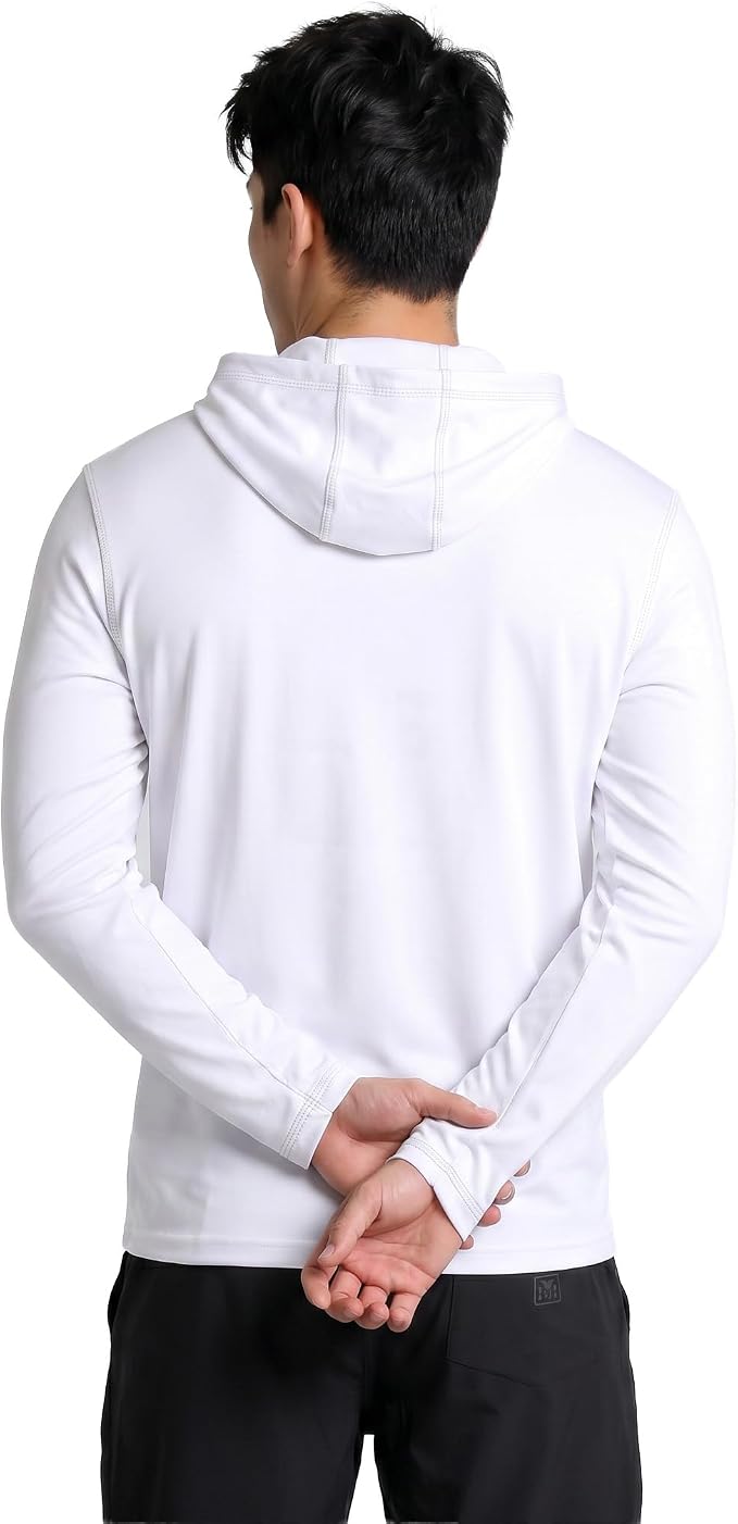 Reel Life UV Long Sleeve Hoodie – Jax Beach Mens Long Sleeve Sun Protection Shirts with Hood