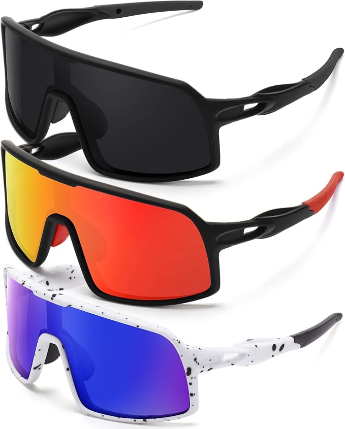 SEKKAF Polarized Sports Sunglasses for Men and Women Cycling Glasses UV Protection Goggles for Mountain Bike Running Fishing