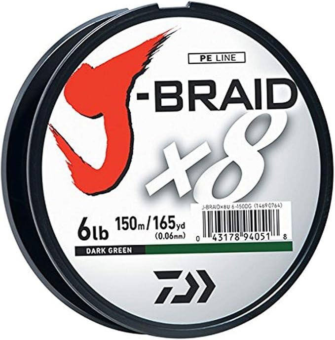 Daiwa J-Braid 150M 8-Strand Woven Round Braid Line