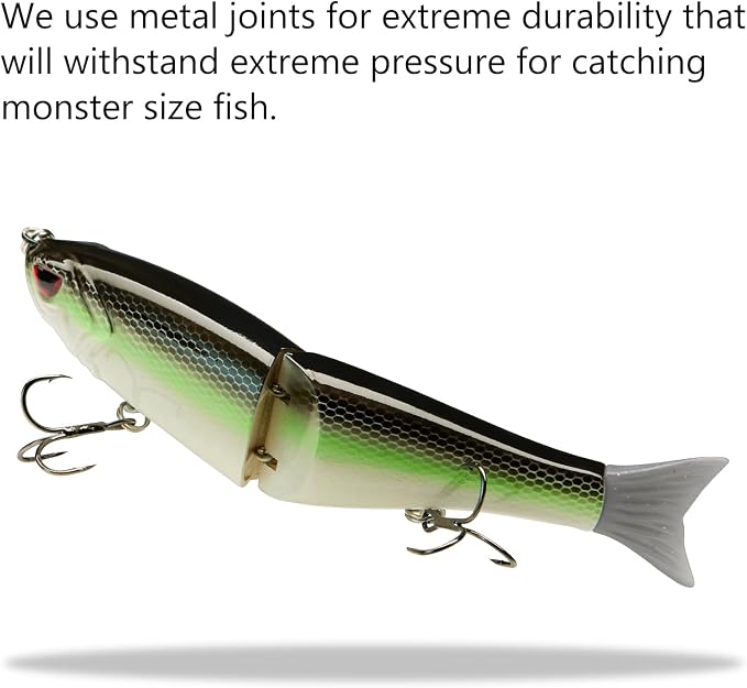 Bassdash SwimShad Glide Baits Jointed Swimbait Bass Pike Salmon Trout Muskie Fishing Lure