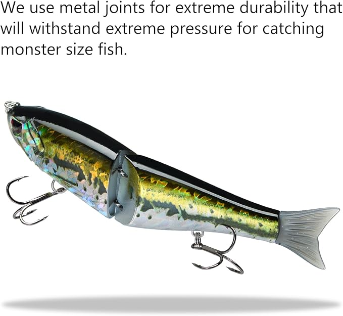 Bassdash SwimShad Glide Baits Jointed Swimbait Bass Pike Salmon Trout Muskie Fishing Lure