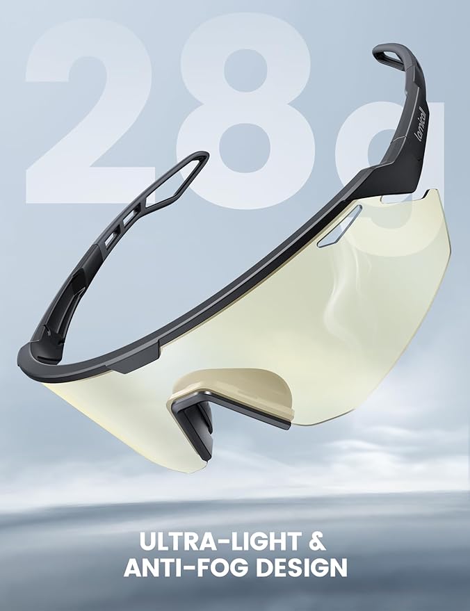 Lamicall 24g Polarized Sports Sunglasses for Men Women - UV400 Protection Sun Glasses for Baseball Running Cycling Fishing