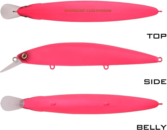 LITTMA ShoreCast 115 Minnow Sinking Saltwater Fishing Lure, Long Casting Surf Fishing Hard Bait for Striper Bass and Halibut
