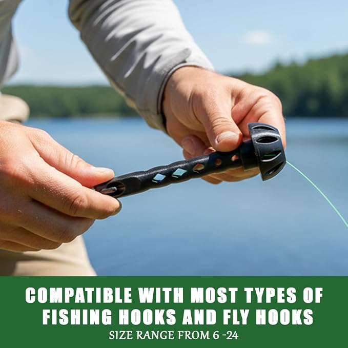 Magnetic Fly Threader, Fly Tying Tool, Magnetic Lifting Tools, Universal Knot Helper Knot Assist for Threading Hooks, Fishing Accessories, Easy-to-Install Fishing Accessories for Small Flies