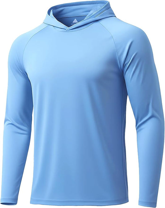 ZITY 3 Pack Men's Sun Protection Hoodie Shirt Fishing Shirts for Men UPF 50+ Long Sleeve Shirt Lightweight Rash Guard