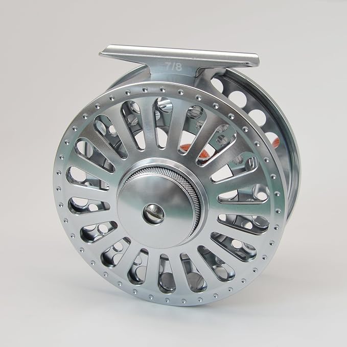 Alichino Fly Fishing Reel, CNC Machined Aluminum Alloy Large Arbor Fly Reel with Carbon Disk Drag
