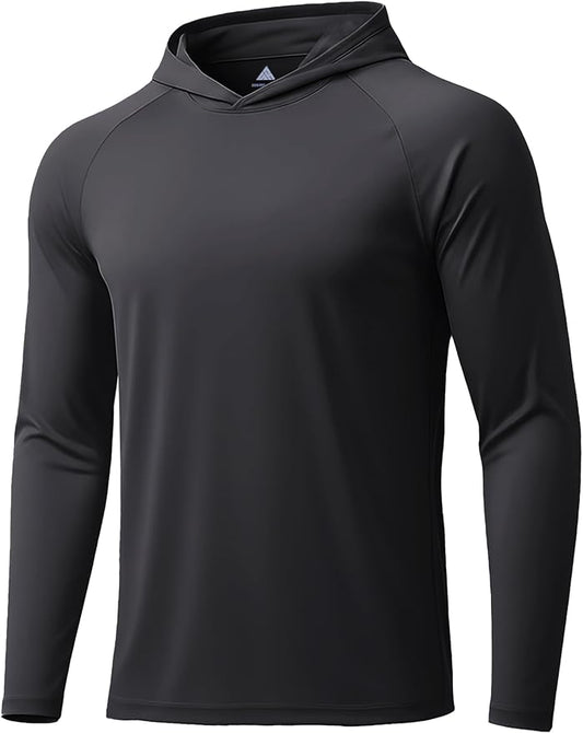 ZITY 3 Pack Men's Sun Protection Hoodie Shirt Fishing Shirts for Men UPF 50+ Long Sleeve Shirt Lightweight Rash Guard