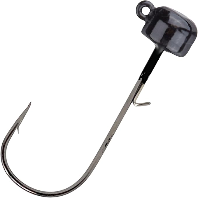 Reaction Tackle Tungsten Mushroom Head Jig Heads, Ned Rig Shroom Jigs for Finesse Bass Fishing, Stand Up Bait with Weedless and EWG Hook Options (5-Pack)