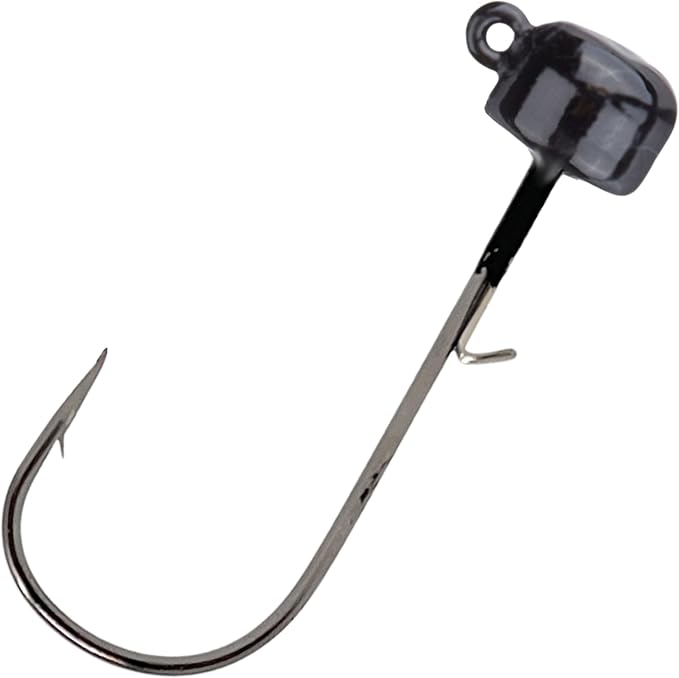 Reaction Tackle Tungsten Mushroom Head Jig Heads, Ned Rig Shroom Jigs for Finesse Bass Fishing, Stand Up Bait with Weedless and EWG Hook Options (5-Pack)