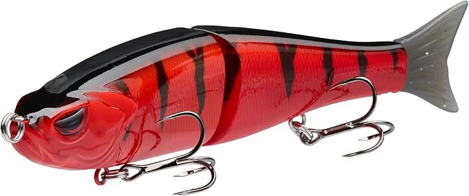 Bassdash SwimShad Glide Baits Jointed Swimbait Bass Pike Salmon Trout Muskie Fishing Lure,3-Pack