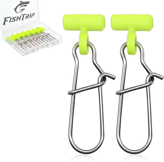 FishTrip Sinker Slides for Fishing Rigs - 25/50/100pcs Duo Lock Snaps for Fishing Line Heavy Duty Weights Sinkers Saltwater Connector Accessories