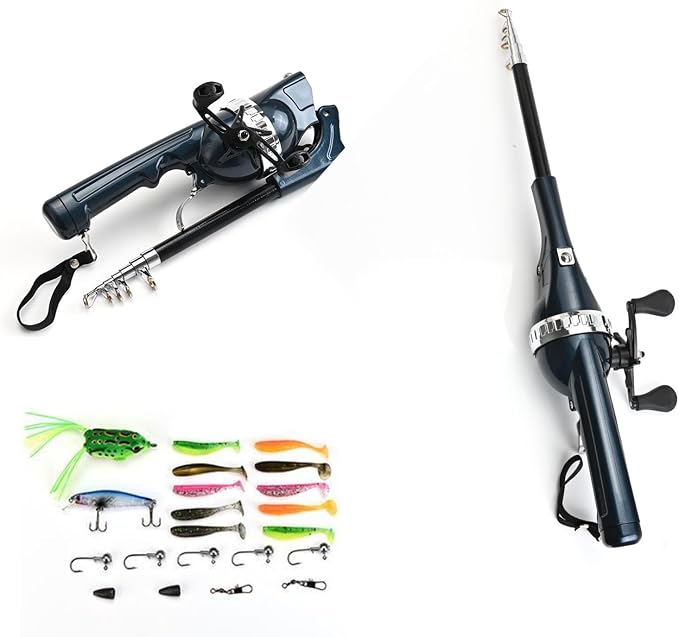 Telescopic Fishing Rod - Compact Foldable Design, Easy to Carry, Suitable for Travel Fishing