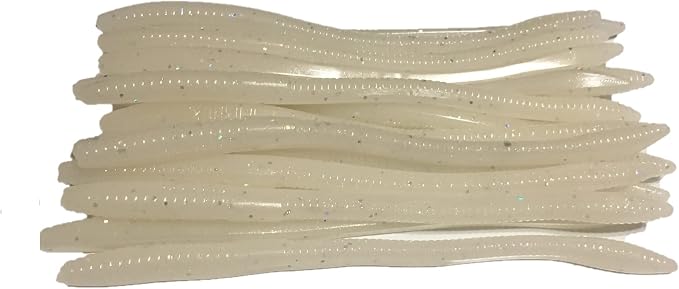 20 Pcs 5" Finesse Trick Worm (Scent, Float) Soft Plastic Bait for Bass Fishing