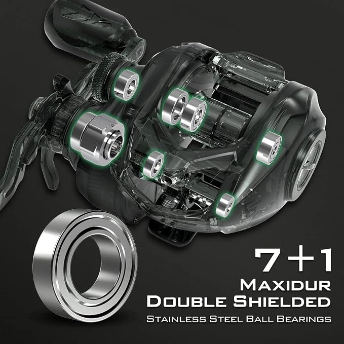KastKing Spartacus II Baitcasting Fishing Reel, 6oz Ultralight Baitcaster Reel, Super Smooth with 17.6 LB Carbon Fiber Drag, 7.2:1 Gear Ratio, 39mm Palm Perfect Lower Profile Design