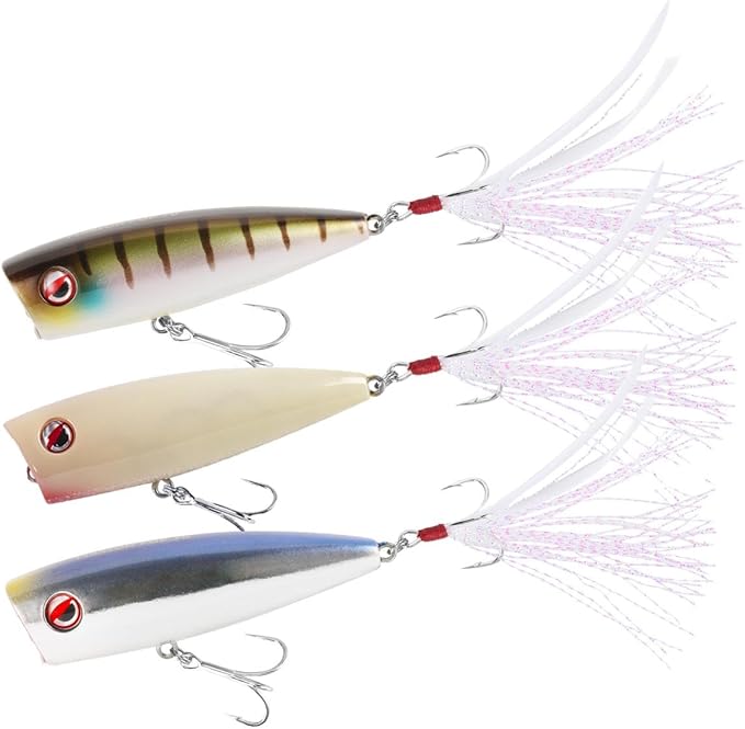 LITTMA Bass Fishing Topwater Popper Lures - Effective Top Water Lures for Bass Anglers - Durable Design for Catching Trophy Bass with High-Performance Popping Action