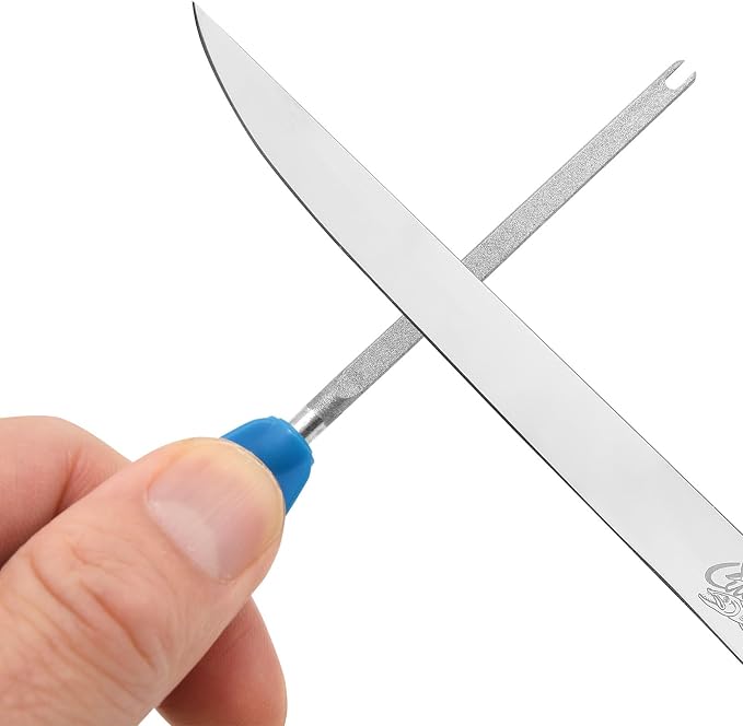 CUDA 7" Diamond Sharpener & Hook Extractor #23067 | Fishing Durable Compact Dehoooker | Fishermen's Tool for Saltwater and Freshwater Use
