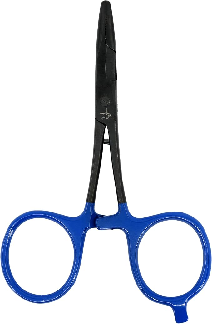 Kingfisher Fishing Accessory Fly Fishing Scissor Clamp Forcept Hemostat for Fly Fishing Hook Removal, Straight