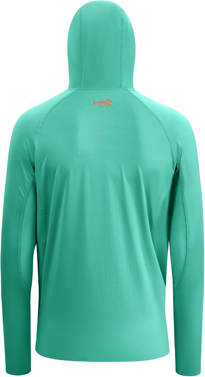 BASSDASH UPF 50+ Men’s Long Sleeve Fishing Shirt with Mask UV Neck Gaiter Hoodie
