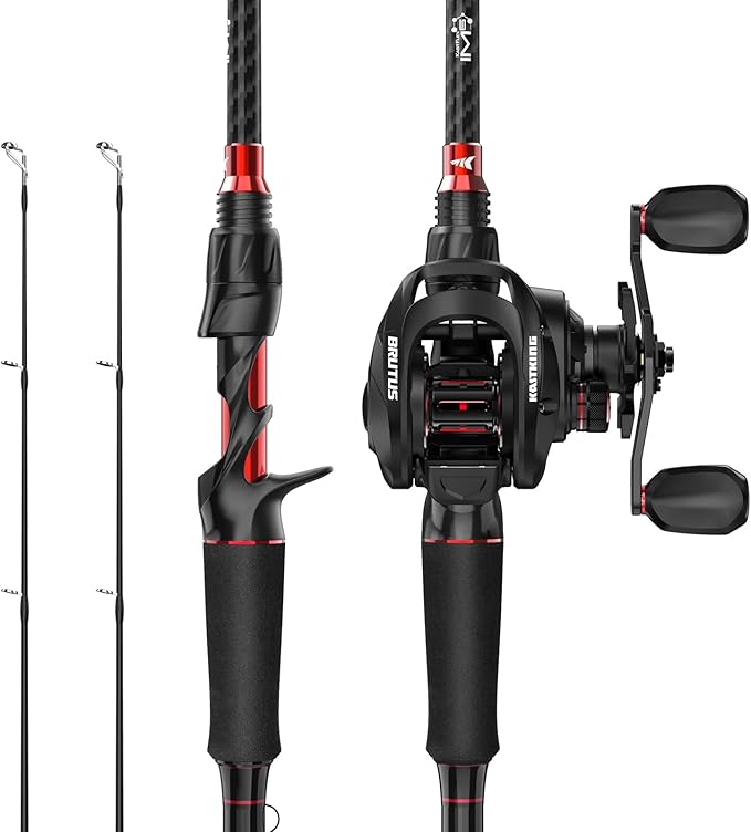KastKing Brutus Baitcasting Reel, Graphite Frame,7.2:1 Gear Ratio,KastKing Brutus Fishing Rods, Cast - 7'-MH Power - Fast
