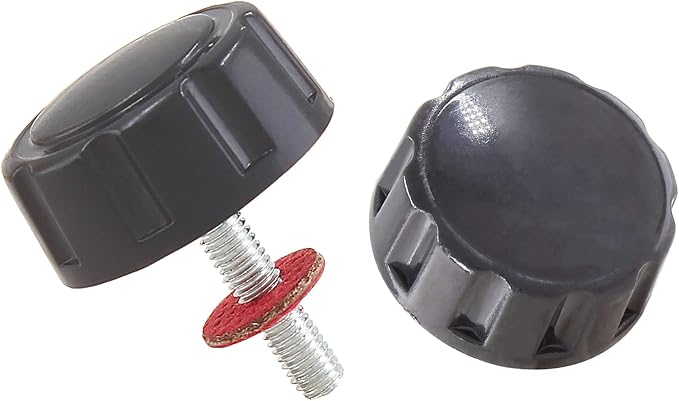 Waziaqoc 5pcs Universal Fishing Reel Handle Screw Caps, Black Screws Nuts Caps for Fishing Reel Knobs, Fishing Tools for Spinning Reel Crank Power Handle Grip
