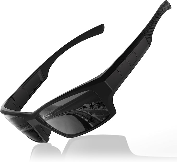 Polarized Sports Sunglasses for Men Women - Wrap Around Sun Glasses with UV Protection Fishing Cycling Running