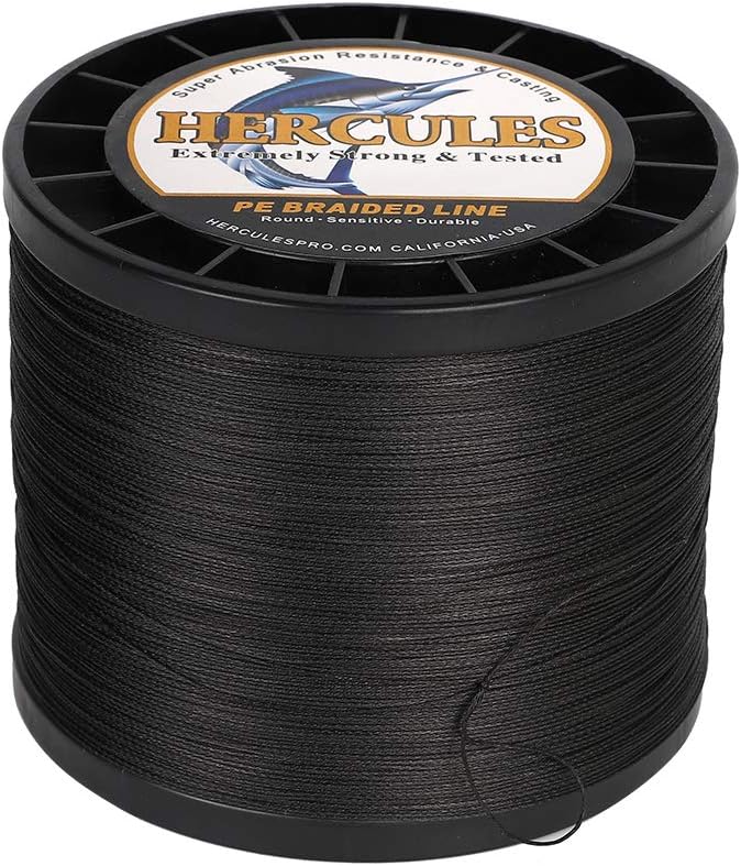 HERCULES Cost-Effective Super Cast 8 Strands Braided Fishing Line 10LB to 300LB Test for Salt-Water,109/328/547/1094 Yards(100M/300M/500M/1000M),Diam.#0.12MM-1.2MM,Hi-Grade Performance,Variety Colors