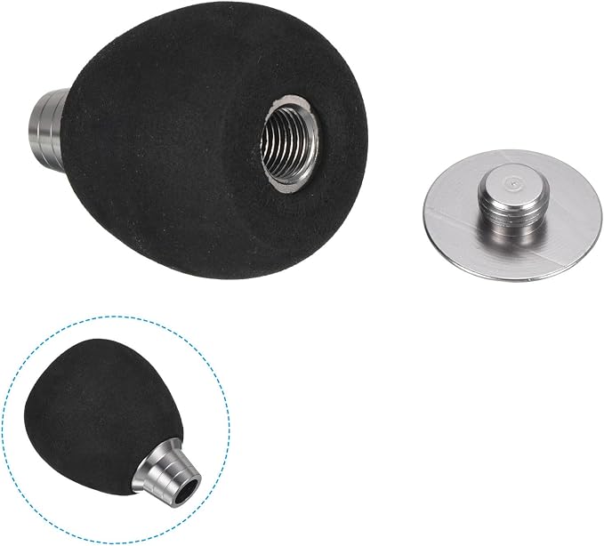 PATIKIL Fishing Reel Handle Knob, 2 Set Lightweight EVA Fishing Reel Power Knob Handle Grip for Fishing Reel Replacement Parts, Silver