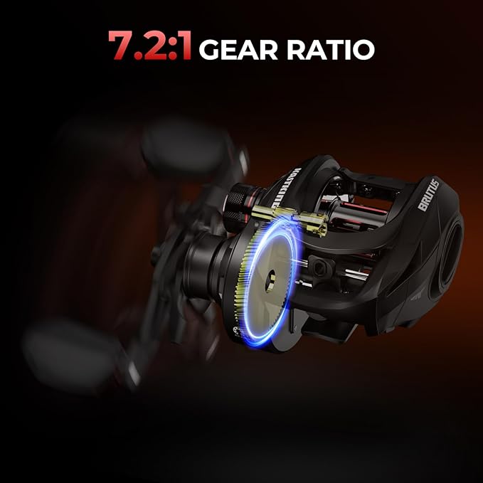 KastKing Brutus Twin-Tip Fishing Rod and Reel Combo, Baitcaster, Spinning & Spincast Combos, IM6 Graphite 2-Piece Rod with Backup Tip Section, EVA Handle, Durable & Sensitive, Freshwater Fishing