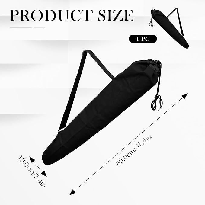 Fishing Rod Bag, Portable Fishing Pole Case, Pole Cover for Fishing Gear and Equipment, 31.4 x 7.4 x 0.4Inch