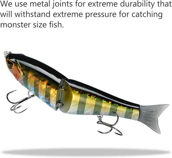 Bassdash SwimShad Glide Baits Jointed Swimbait Bass Pike Salmon Trout Muskie Fishing Lure