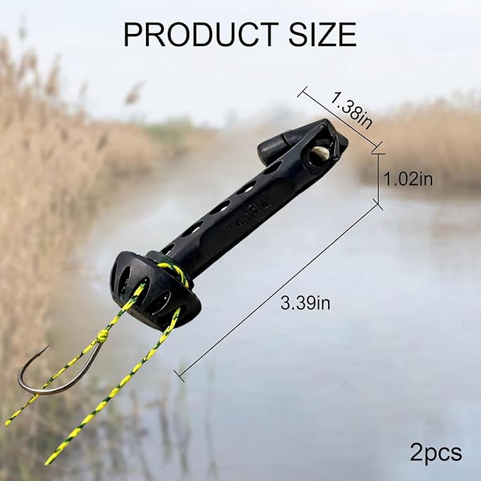 Magnetic Fly Threader, Magnetic Fly Threader & Knot Tying Tool, Fly Fishing Accessories with Strong Magnets for Easy Line Threading, Two-Pack Black Tools for Fishing Lovers and Starters