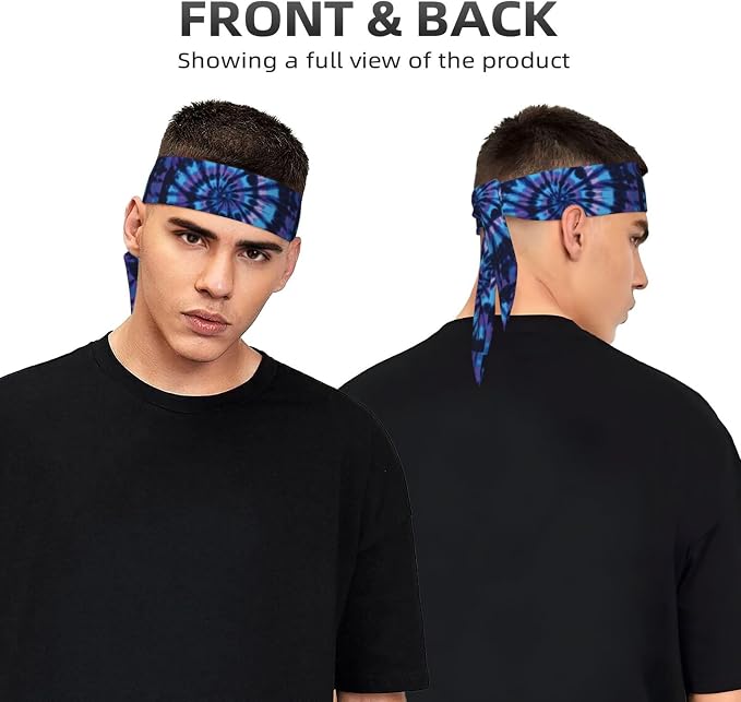 Sports Tie Headbands for Men Women, Adjustable Ninja Karate Head Band Headband for Basketball, Running, Tennis, Yoga
