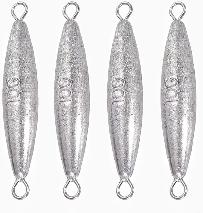 10PCS Fishing Weights Torpedo Sinkers Inline Trolling Sinkers Weights Kit Fishing Sinkers Catfishing Sinkers Saltwater Fishing Torpedo Weights Double Ring Sinkers - 1oz(30g)