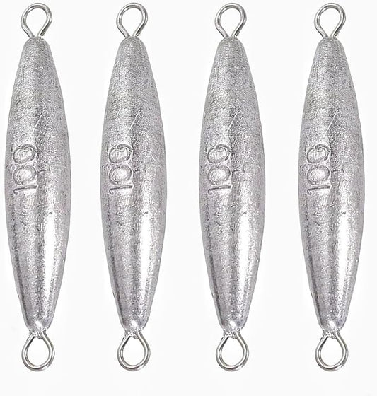 10PCS Fishing Weights Torpedo Sinkers Inline Trolling Sinkers Weights Kit Fishing Sinkers Catfishing Sinkers Saltwater Fishing Torpedo Weights Double Ring Sinkers - 1oz(30g)