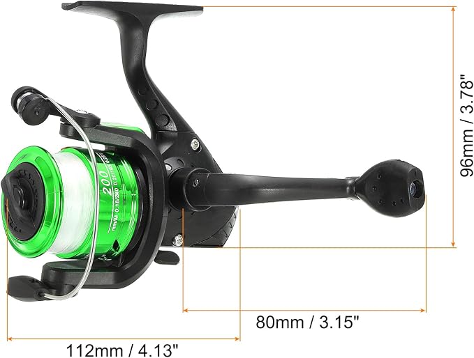 PATIKIL Fishing Reel Left/Right Interchangeable Handle with Fishing Lines