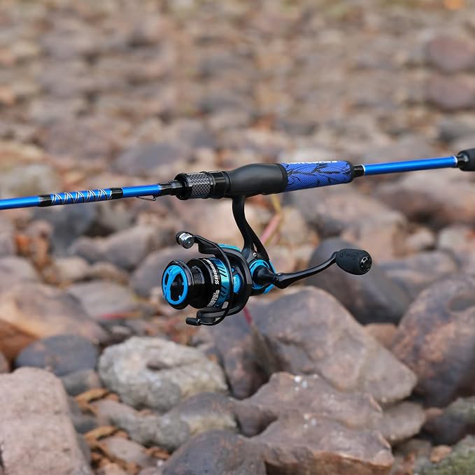 One Bass Fishing Rod and Reel Combo, IM7 Graphite 2 Pc Blank Baitcasting Combo, Spinning Rod with SuperPolymer Handle